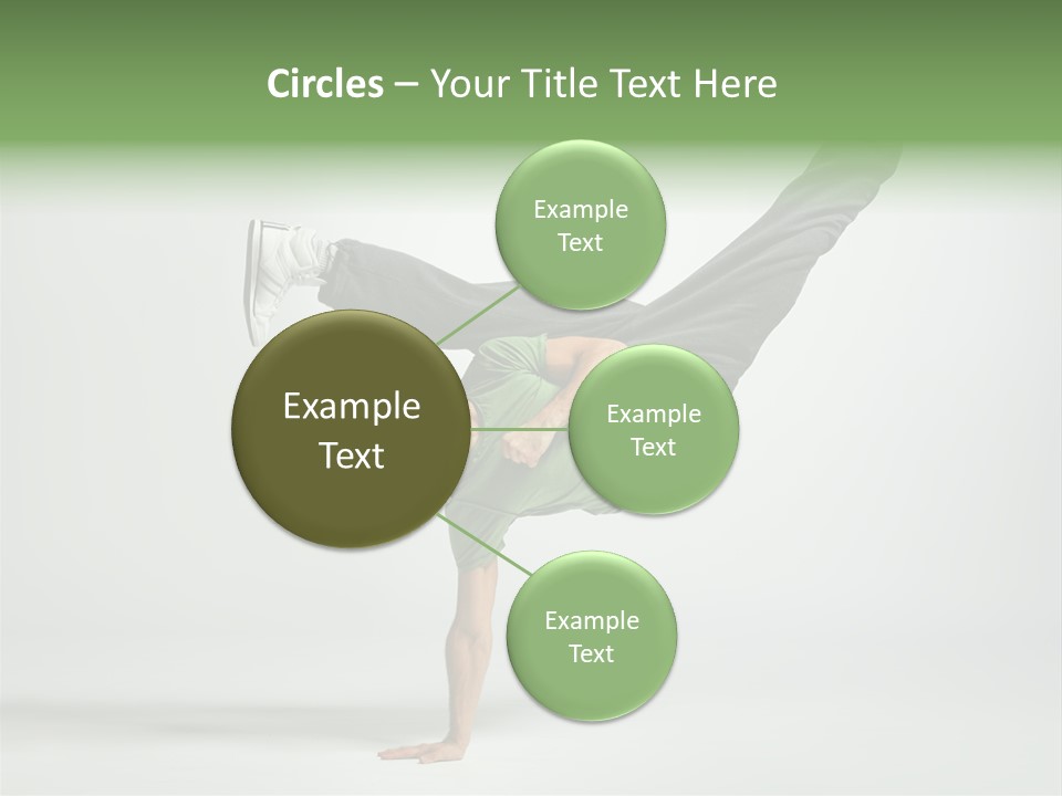 Gymnastic Pose Model PowerPoint Template