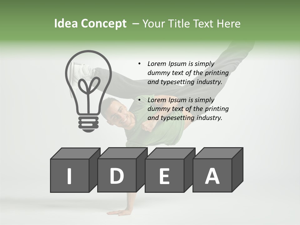 Gymnastic Pose Model PowerPoint Template