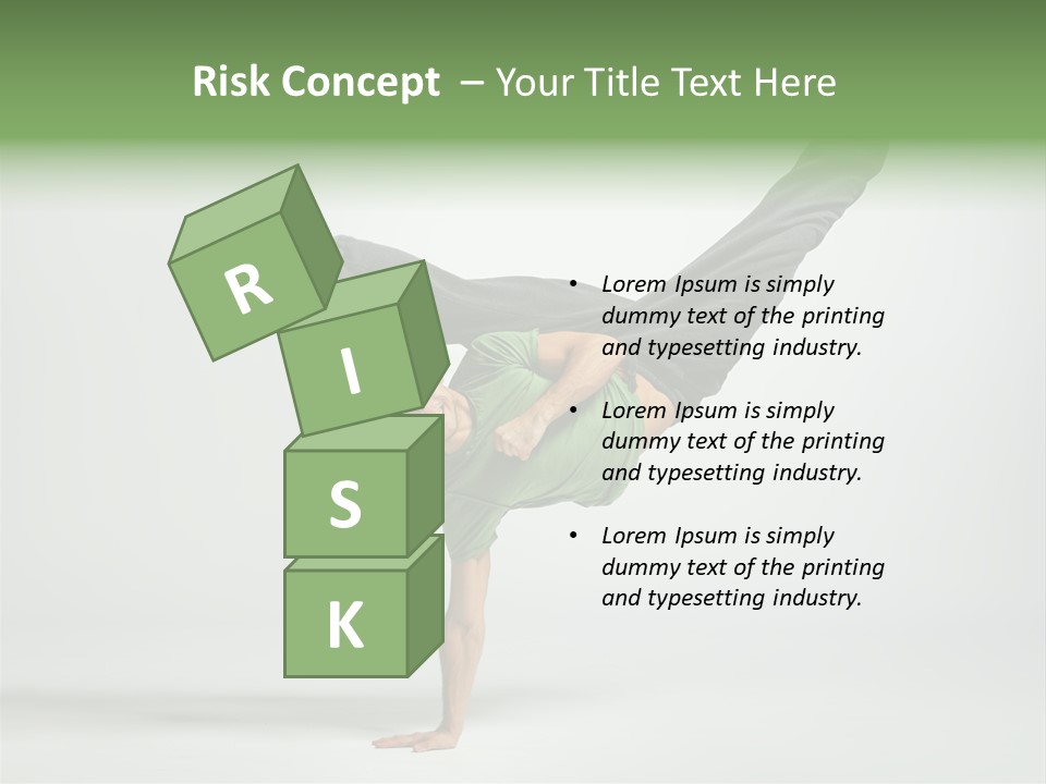 Gymnastic Pose Model PowerPoint Template