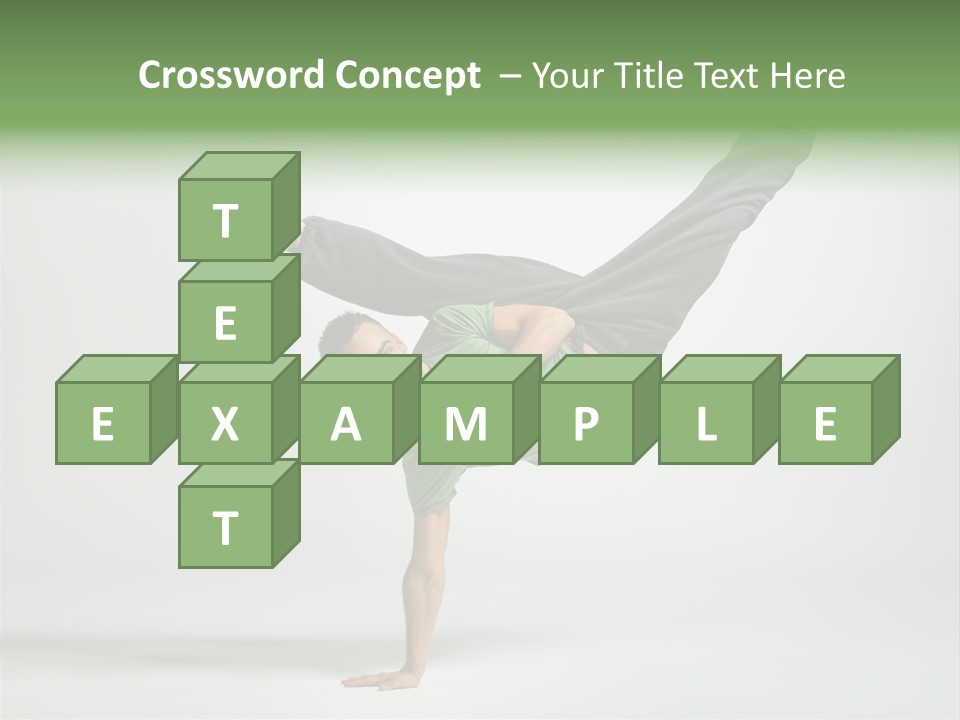 Gymnastic Pose Model PowerPoint Template