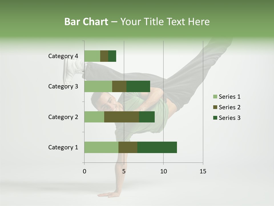 Gymnastic Pose Model PowerPoint Template