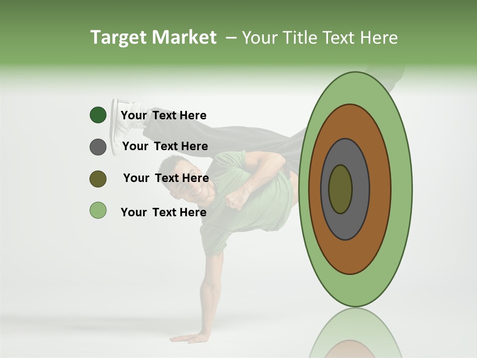 Gymnastic Pose Model PowerPoint Template