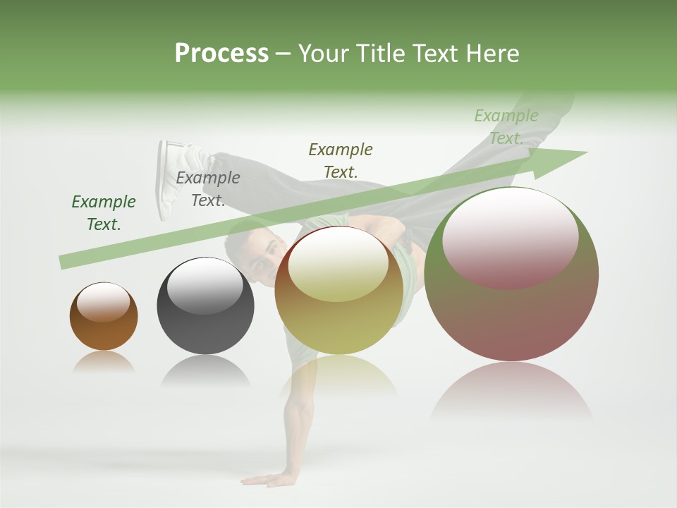 Gymnastic Pose Model PowerPoint Template