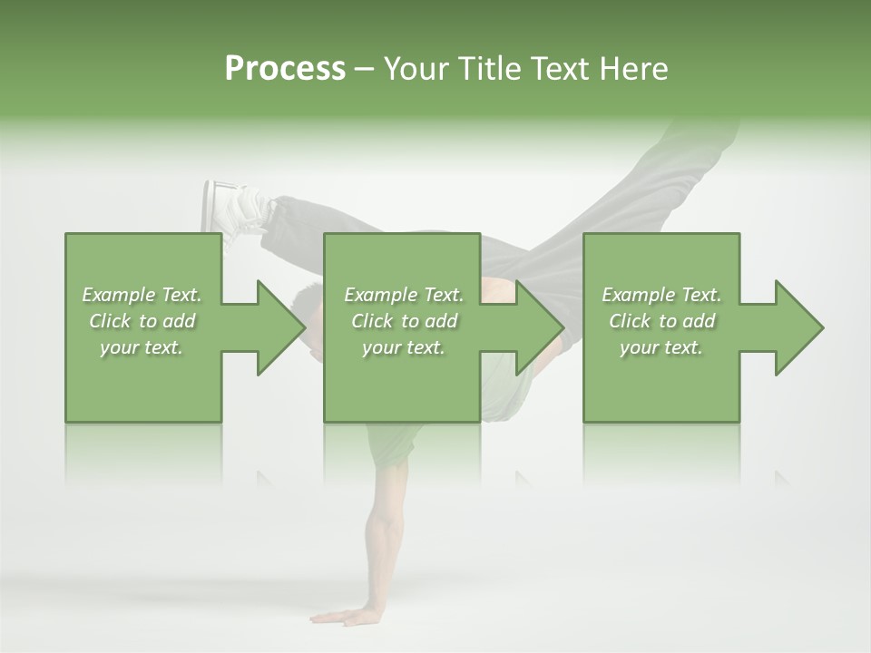 Gymnastic Pose Model PowerPoint Template