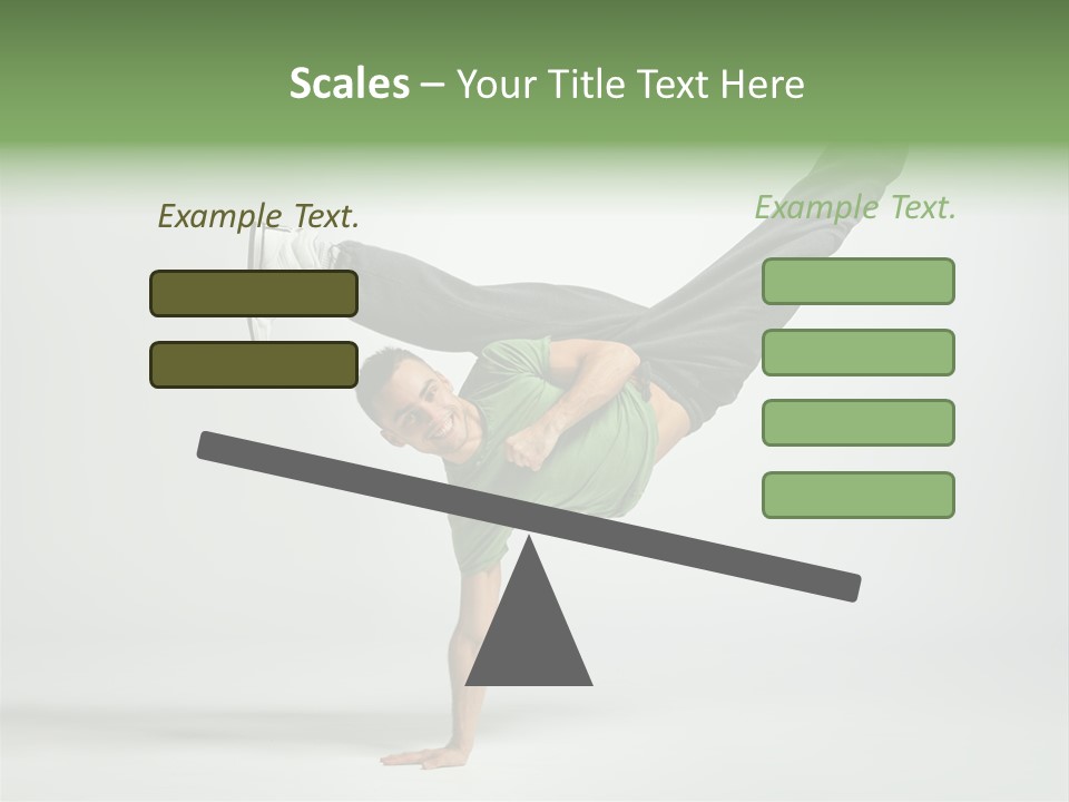 Gymnastic Pose Model PowerPoint Template