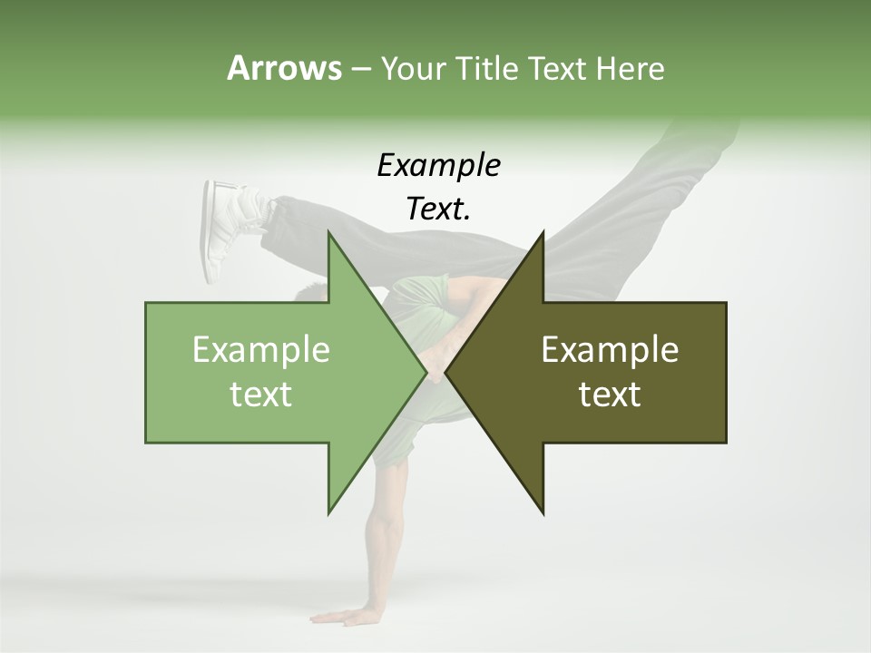 Gymnastic Pose Model PowerPoint Template