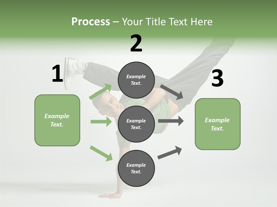 Gymnastic Pose Model PowerPoint Template