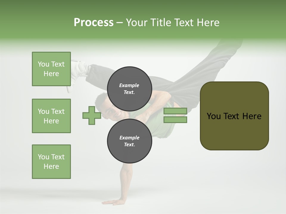 Gymnastic Pose Model PowerPoint Template