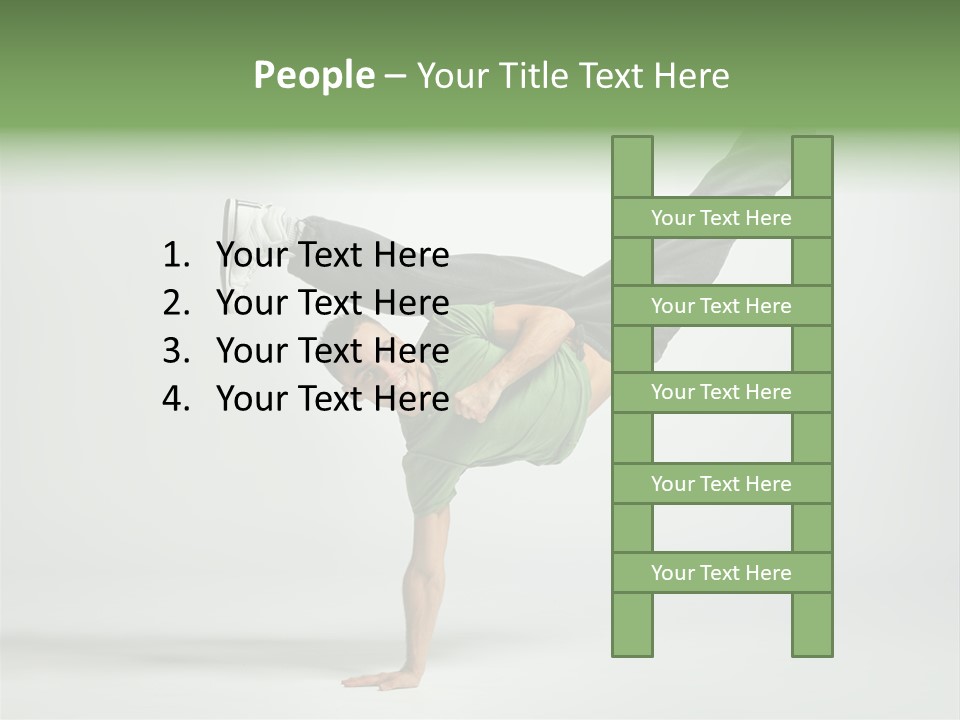 Gymnastic Pose Model PowerPoint Template