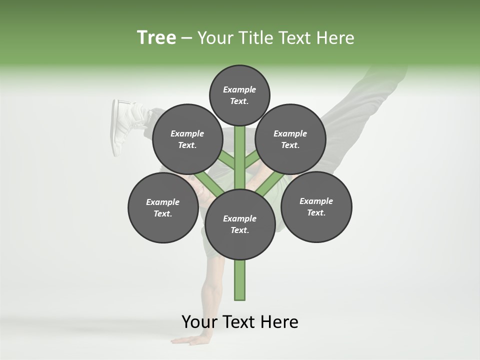 Gymnastic Pose Model PowerPoint Template