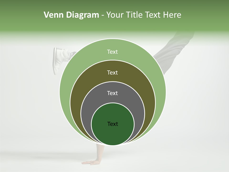 Gymnastic Pose Model PowerPoint Template