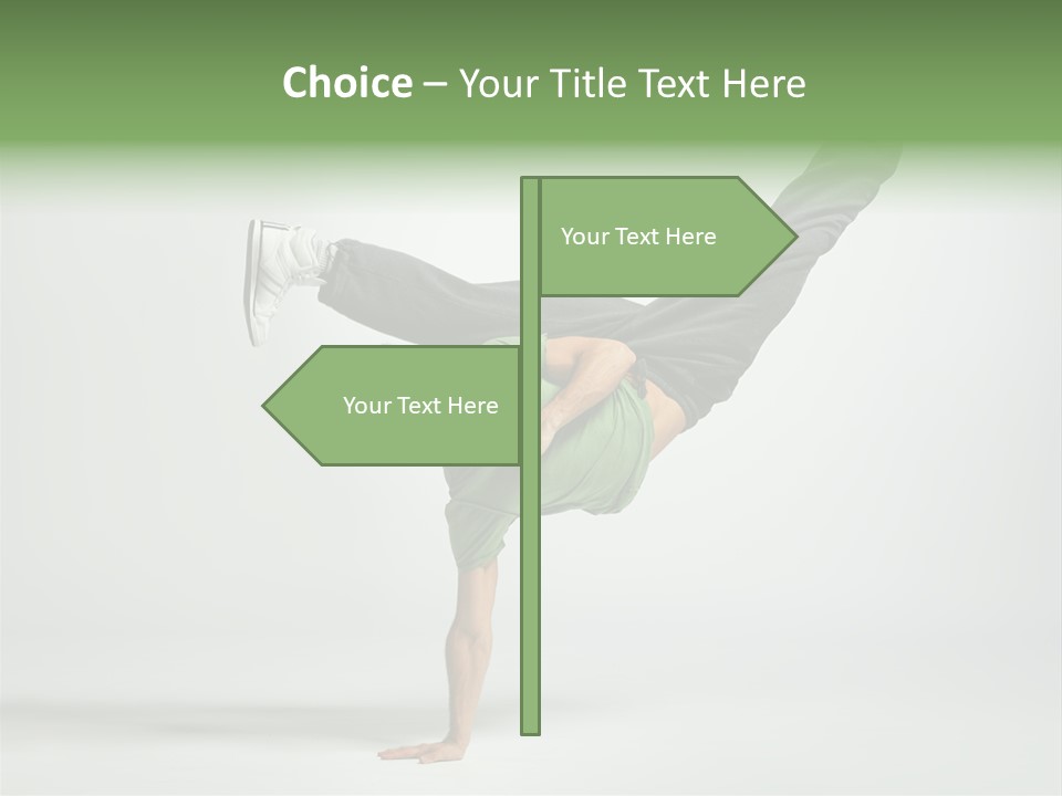 Gymnastic Pose Model PowerPoint Template