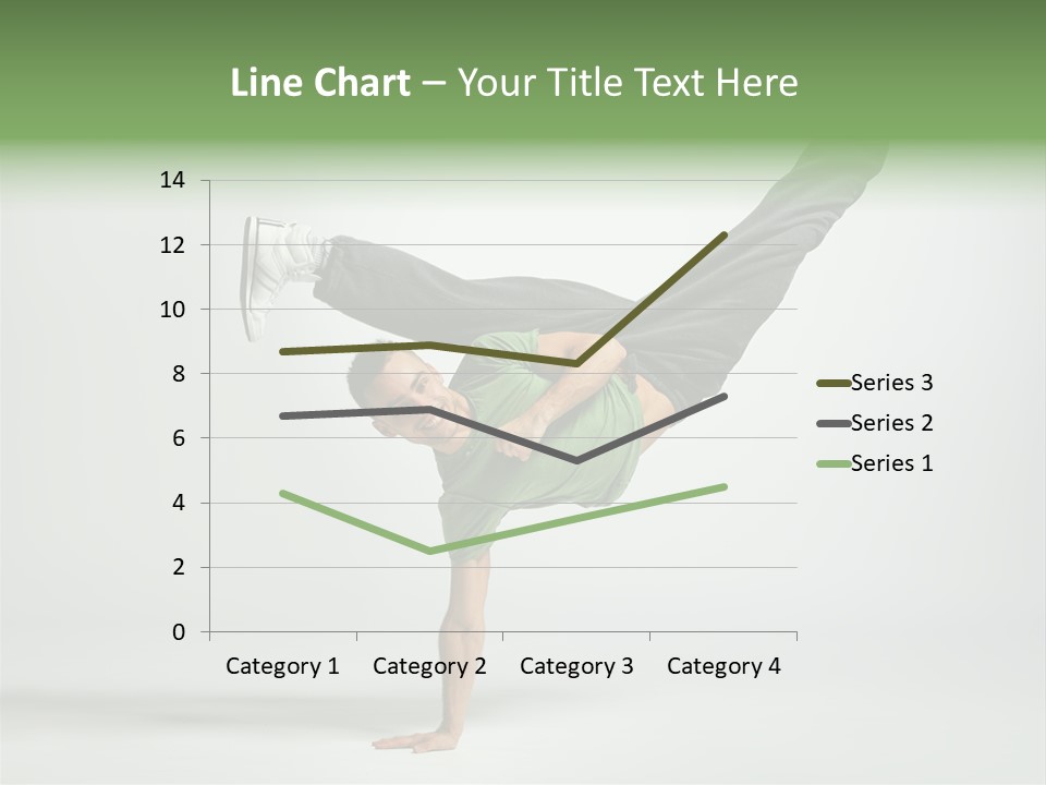 Gymnastic Pose Model PowerPoint Template