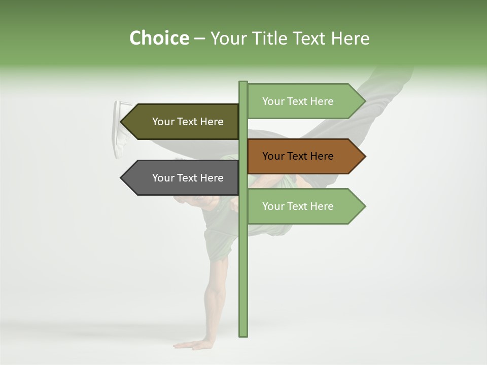 Gymnastic Pose Model PowerPoint Template