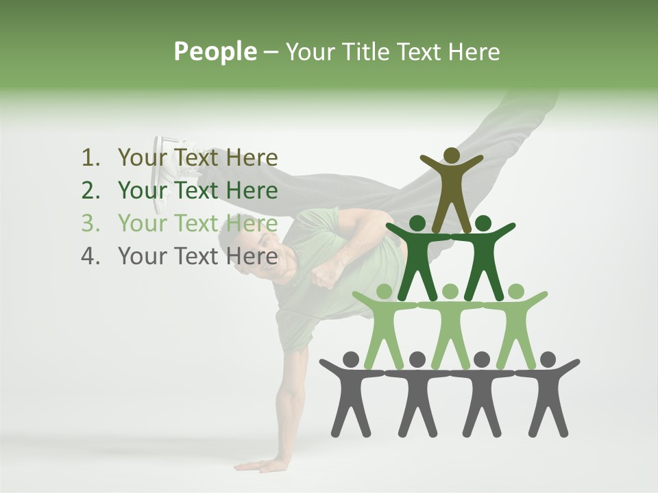 Gymnastic Pose Model PowerPoint Template