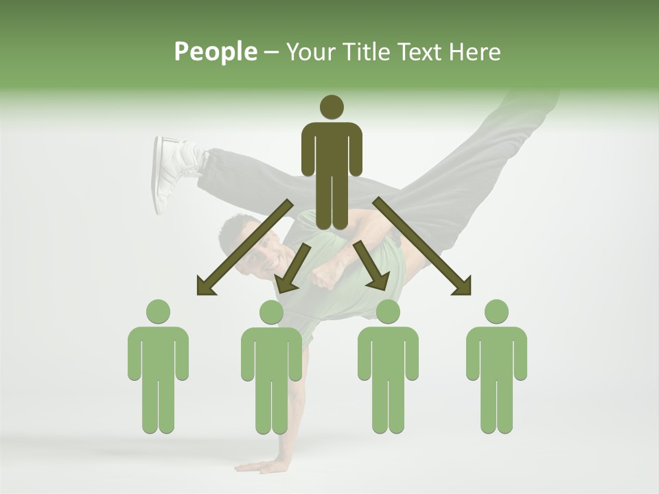 Gymnastic Pose Model PowerPoint Template