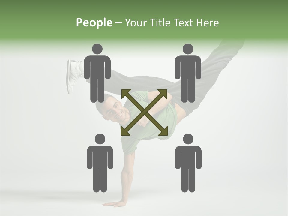 Gymnastic Pose Model PowerPoint Template