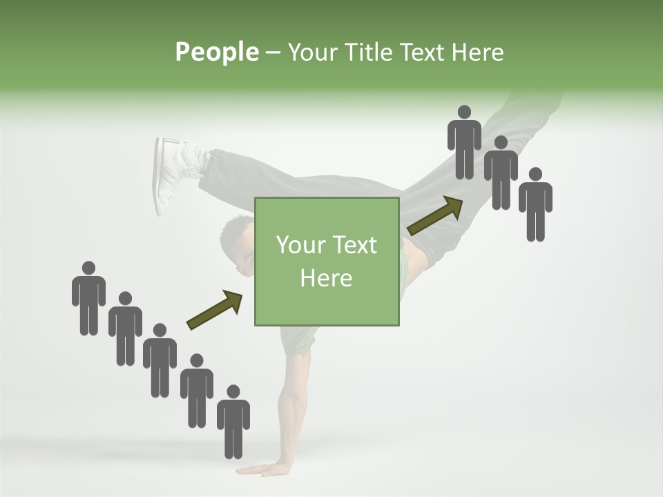 Gymnastic Pose Model PowerPoint Template