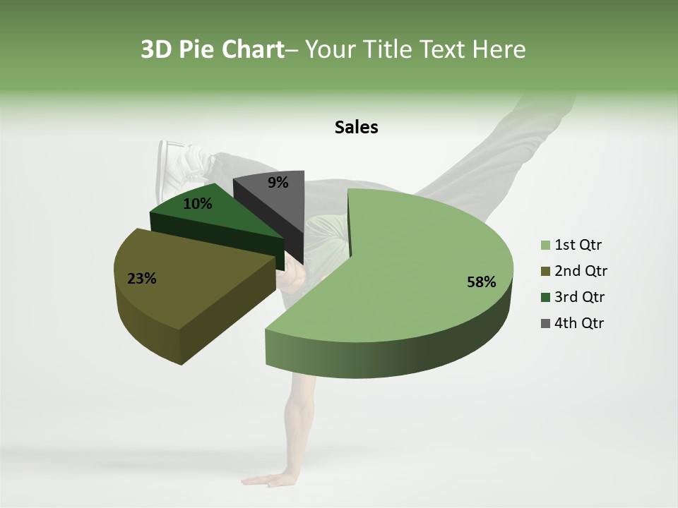 Gymnastic Pose Model PowerPoint Template