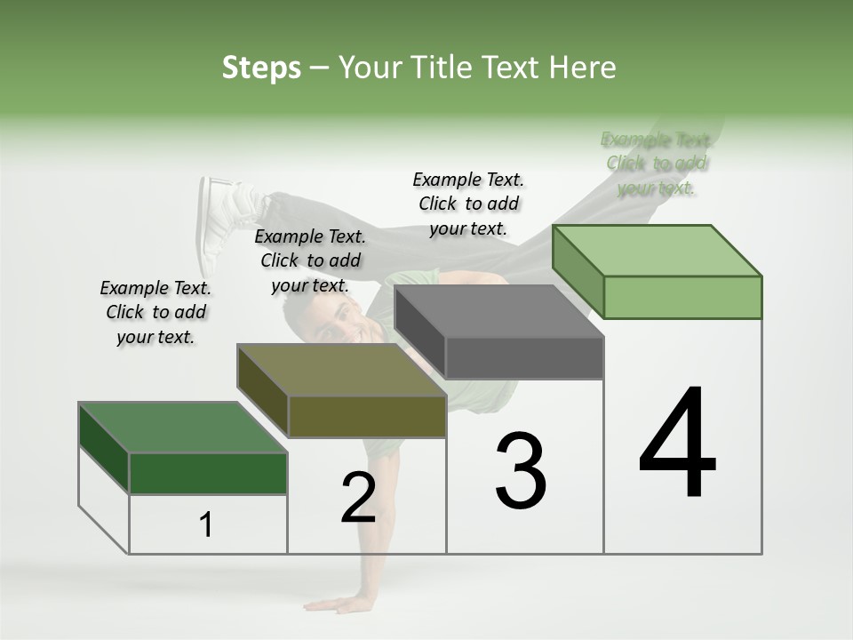 Gymnastic Pose Model PowerPoint Template