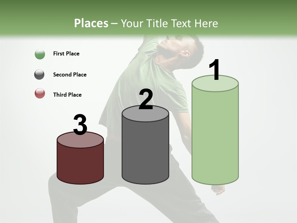 Teenager Fitness Pose PowerPoint Template