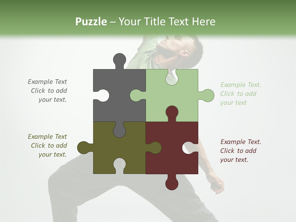 Teenager Fitness Pose PowerPoint Template