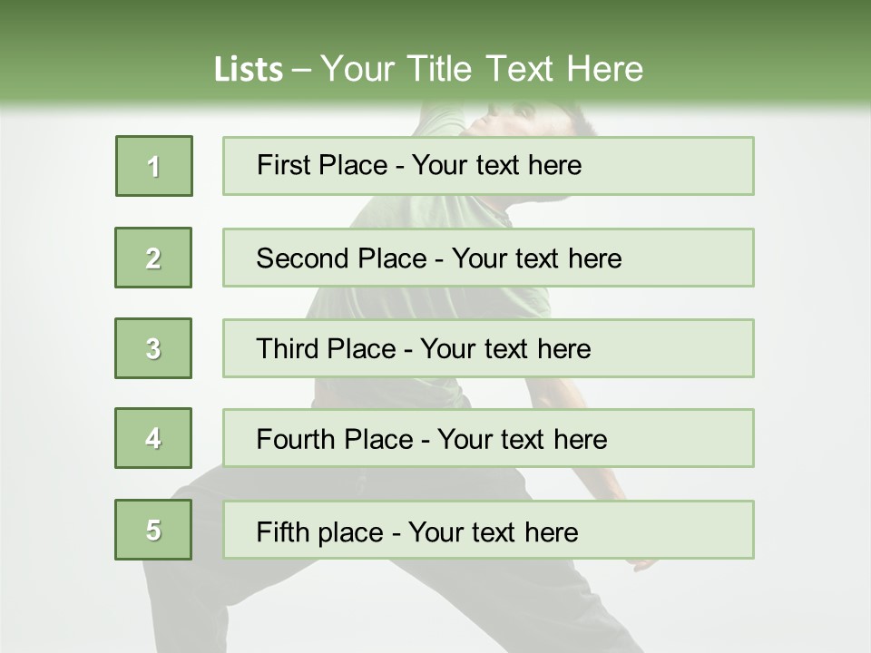 Teenager Fitness Pose PowerPoint Template
