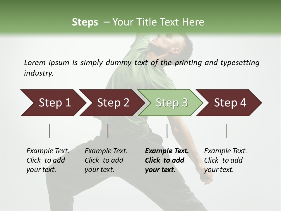 Teenager Fitness Pose PowerPoint Template