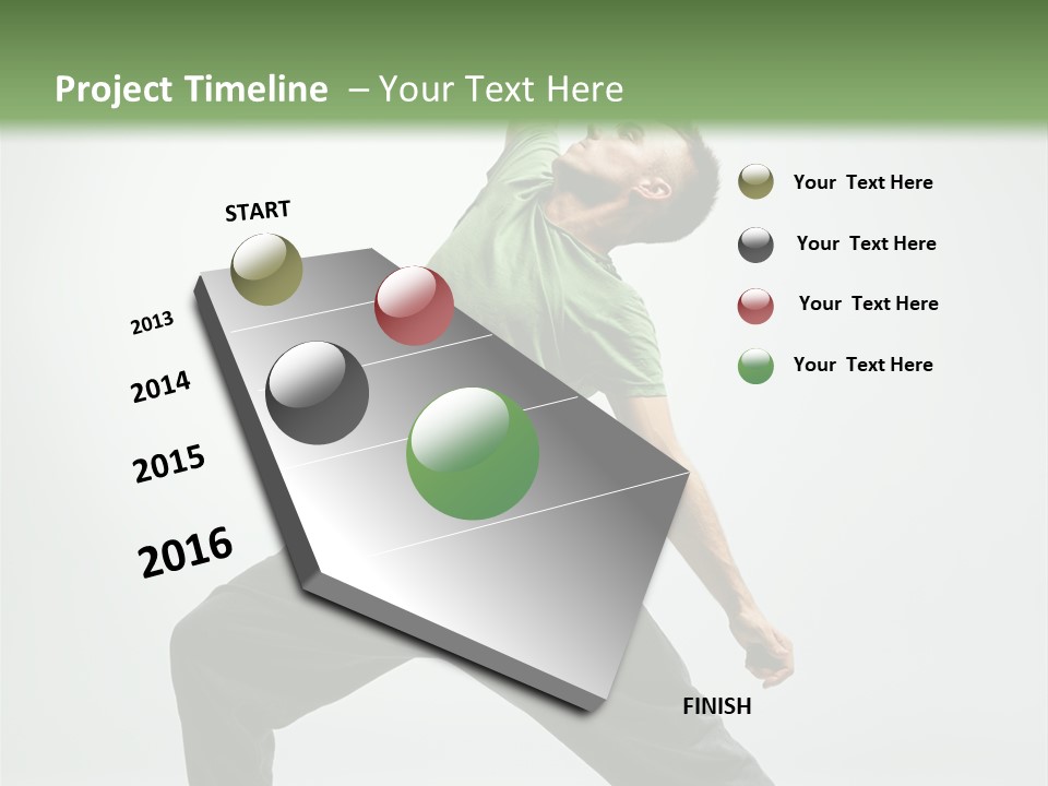 Teenager Fitness Pose PowerPoint Template
