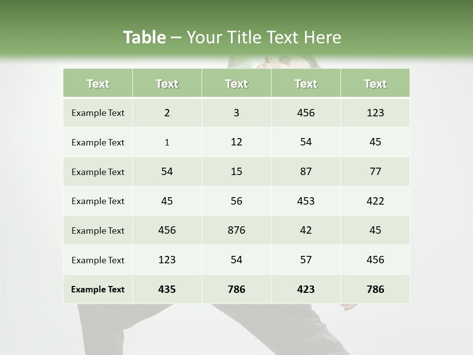 Teenager Fitness Pose PowerPoint Template