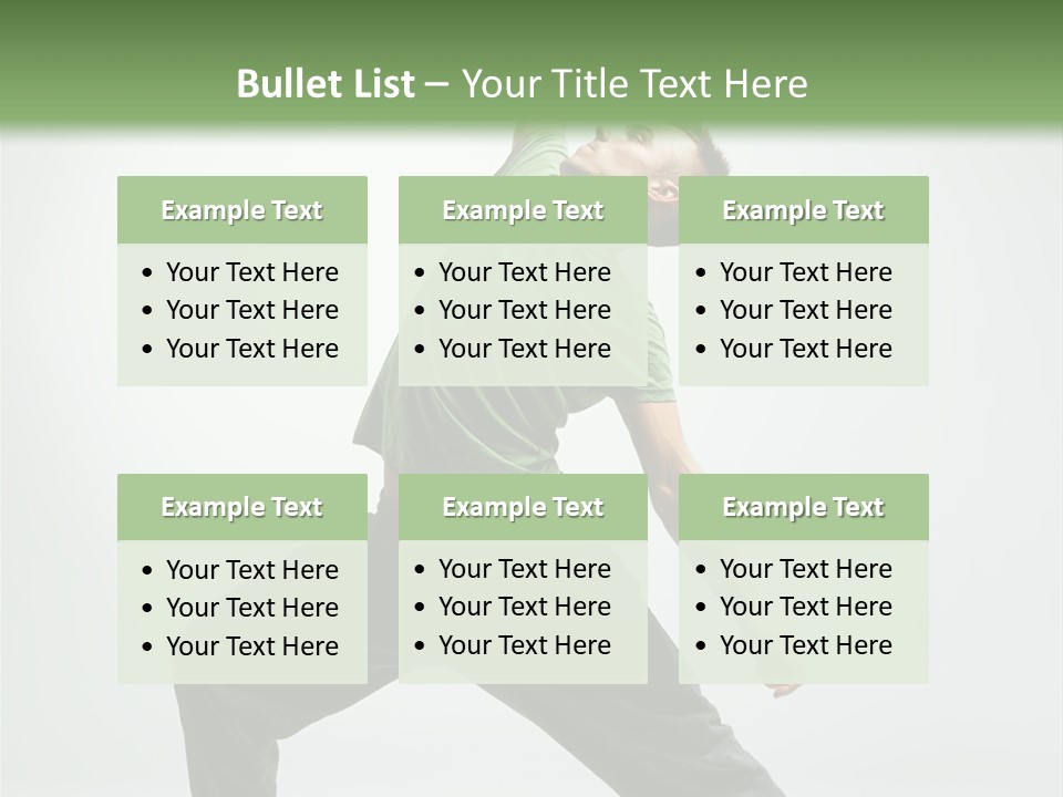 Teenager Fitness Pose PowerPoint Template