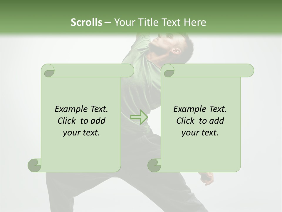 Teenager Fitness Pose PowerPoint Template