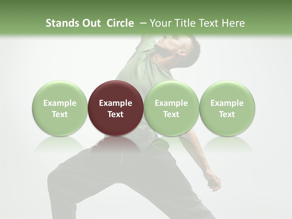 Teenager Fitness Pose PowerPoint Template