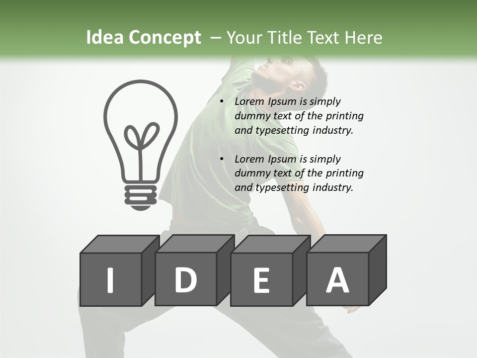 Teenager Fitness Pose PowerPoint Template