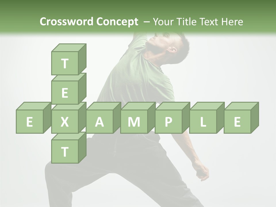 Teenager Fitness Pose PowerPoint Template