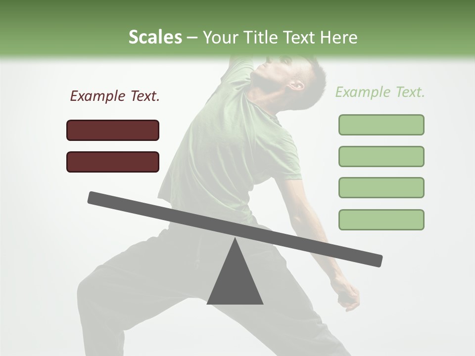 Teenager Fitness Pose PowerPoint Template