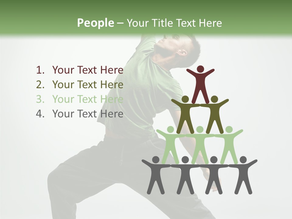 Teenager Fitness Pose PowerPoint Template