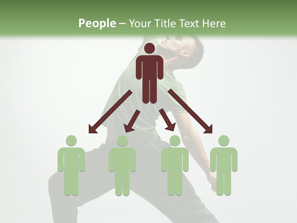 Teenager Fitness Pose PowerPoint Template