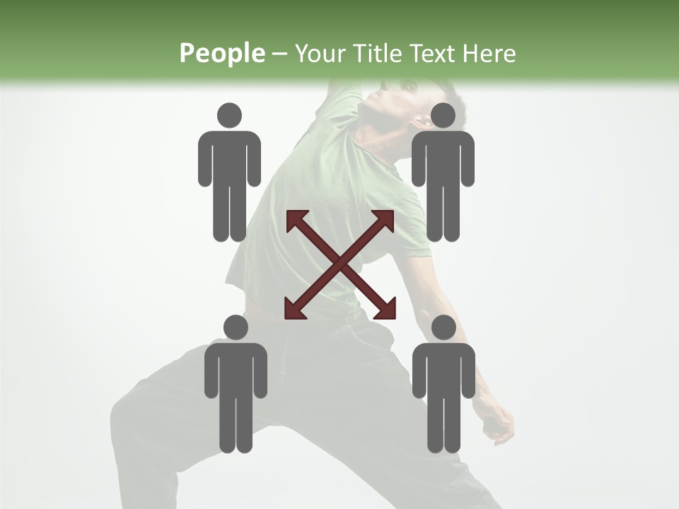 Teenager Fitness Pose PowerPoint Template