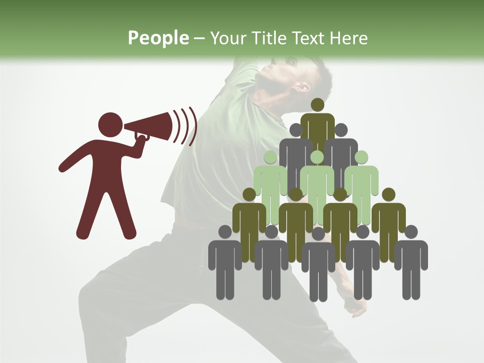 Teenager Fitness Pose PowerPoint Template