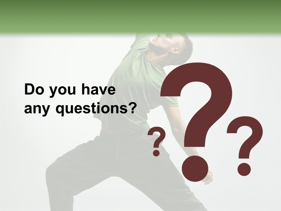 Teenager Fitness Pose PowerPoint Template