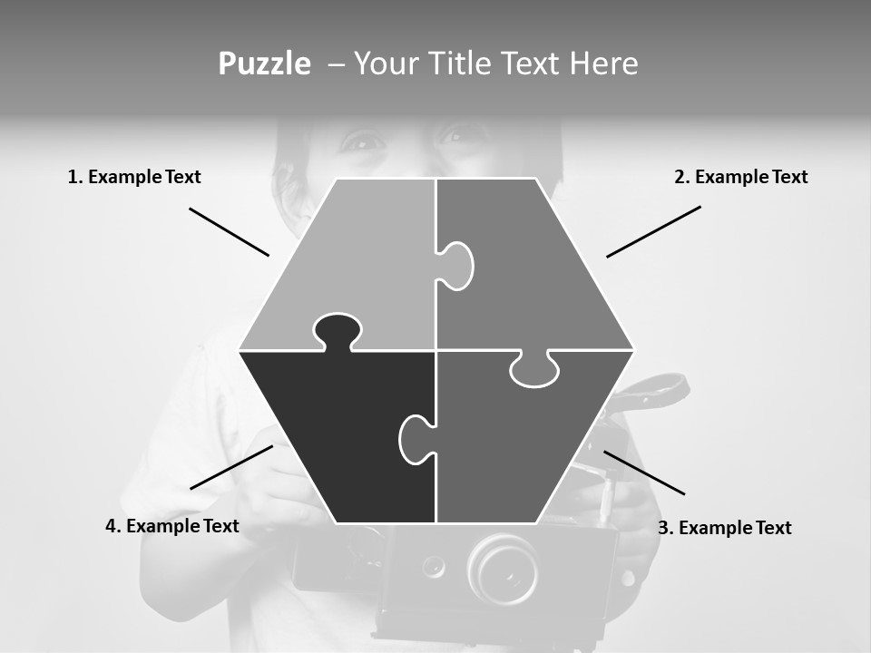 Photo Cute Boy PowerPoint Template