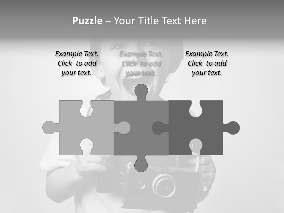 Photo Cute Boy PowerPoint Template