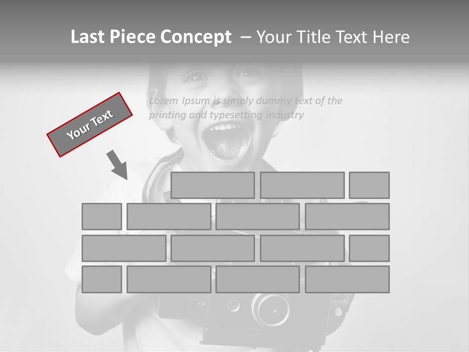 Photo Cute Boy PowerPoint Template