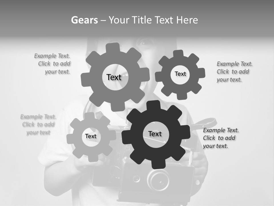 Photo Cute Boy PowerPoint Template