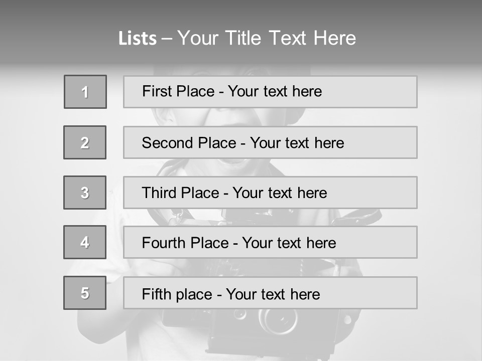 Photo Cute Boy PowerPoint Template