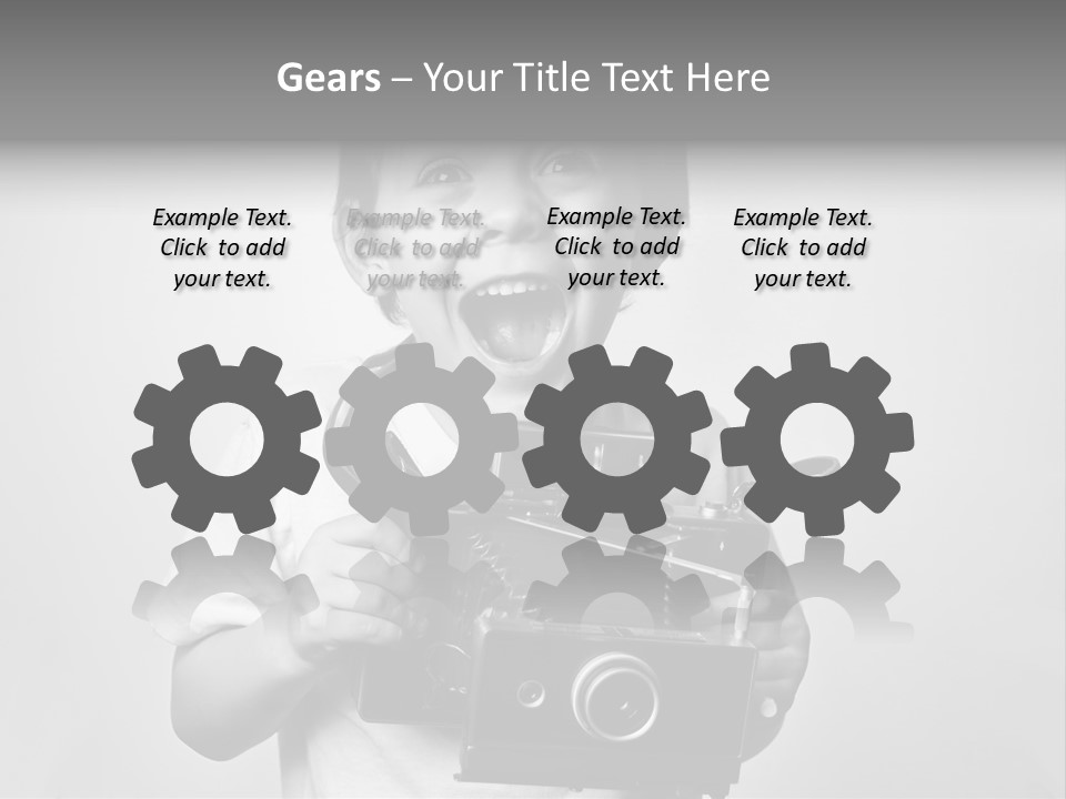 Photo Cute Boy PowerPoint Template