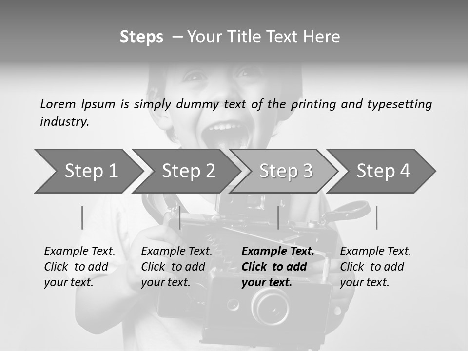 Photo Cute Boy PowerPoint Template