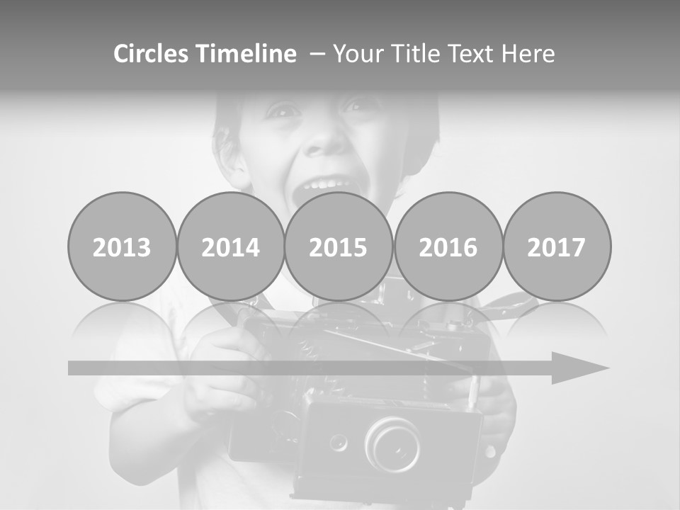 Photo Cute Boy PowerPoint Template