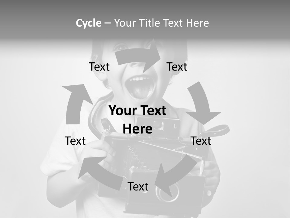 Photo Cute Boy PowerPoint Template